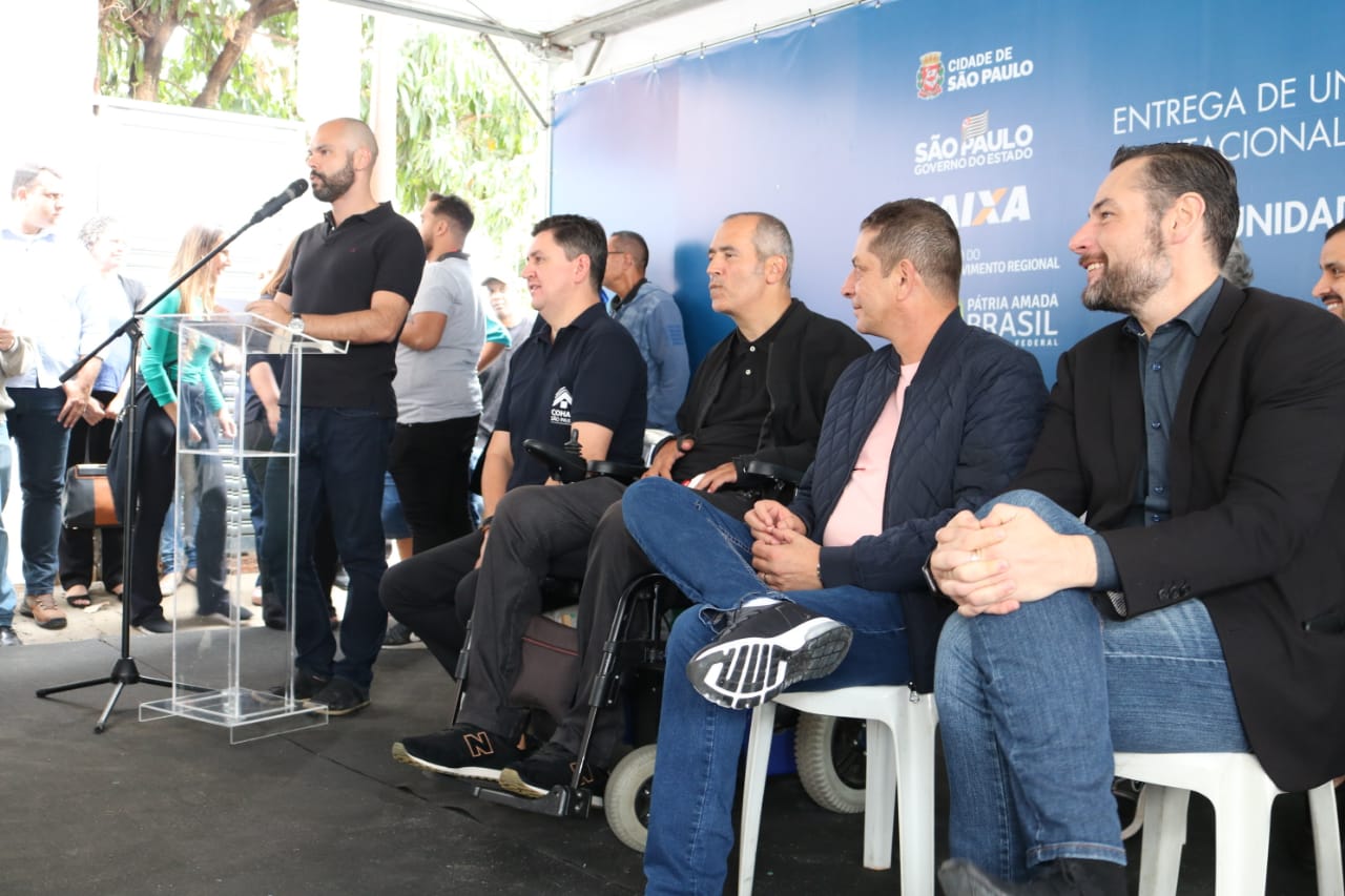 Prefeito Bruno Covas durante evento de entrega das unidades habitacionais do empreendimento Terreno A - Academia, Zona Leste. 